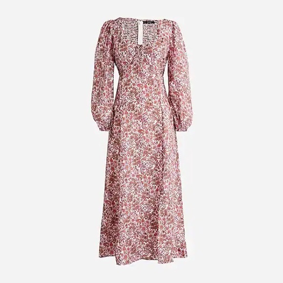 🌸 J. Crew Sweetheart long-sleeve midi dress in fête floral - Picture 5 of 5
